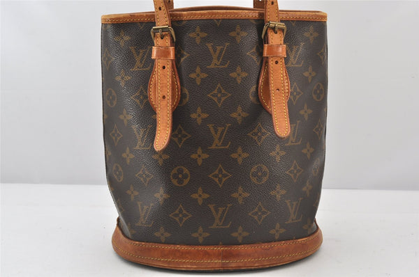 Authentic Louis Vuitton Monogram Bucket PM Shoulder Bag Old Model LV Junk 5216K