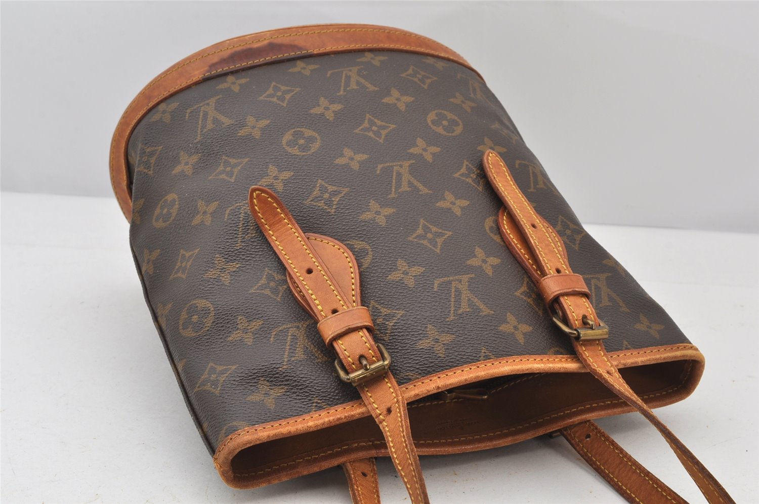 Authentic Louis Vuitton Monogram Bucket PM Shoulder Bag Old Model LV Junk 5216K