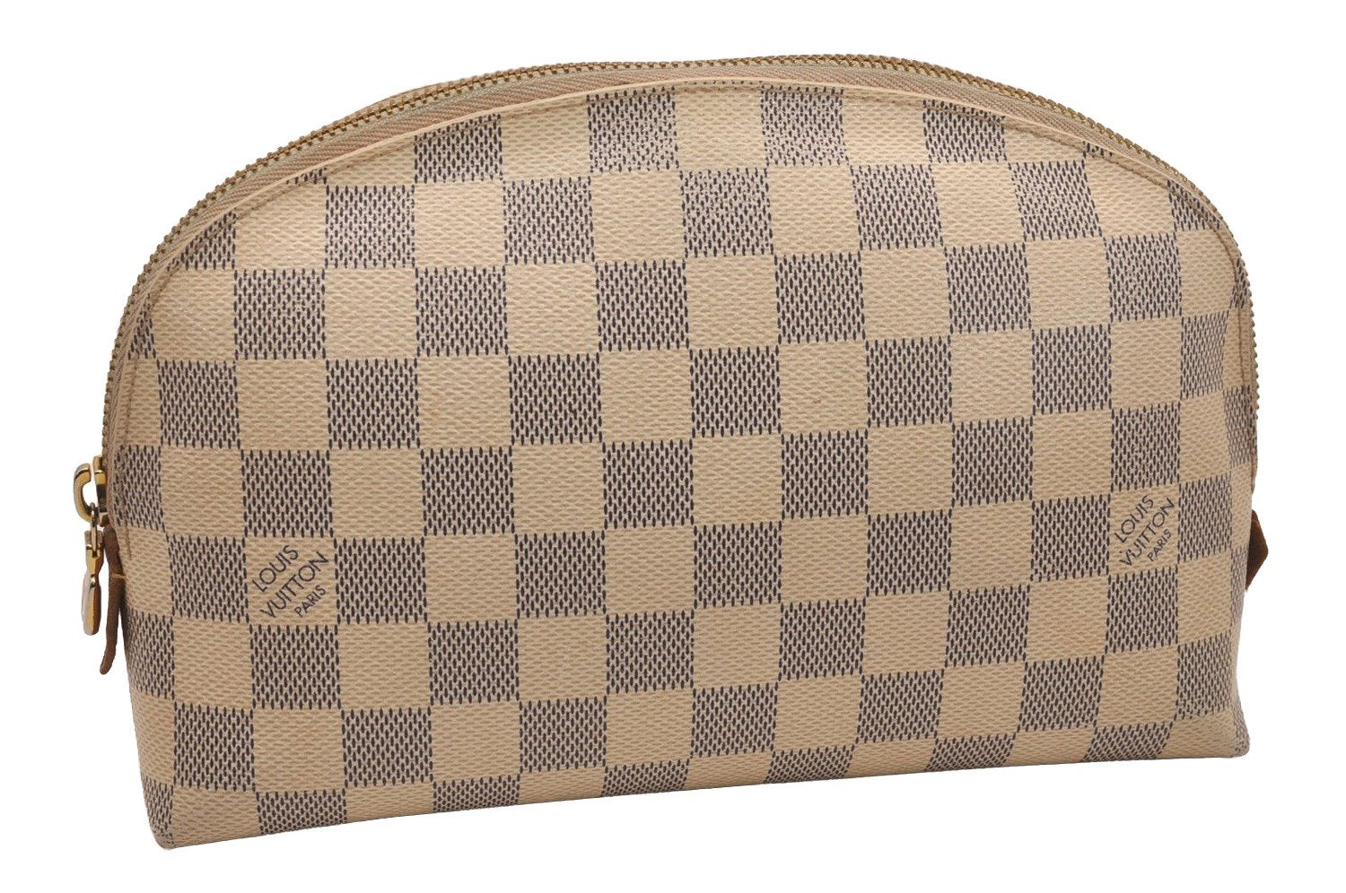 Authentic Louis Vuitton Damier Azur Pochette Cosmetic GM Pouch N23346 LV 5218J