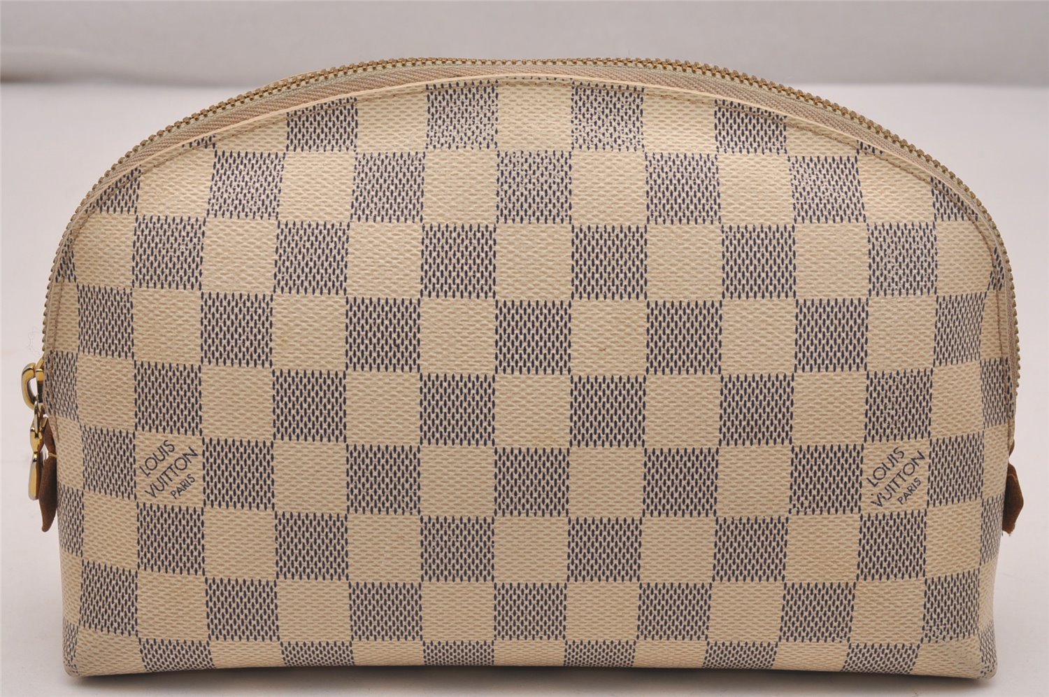 Authentic Louis Vuitton Damier Azur Pochette Cosmetic GM Pouch N23346 LV 5218J