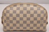 Authentic Louis Vuitton Damier Azur Pochette Cosmetic GM Pouch N23346 LV 5218J