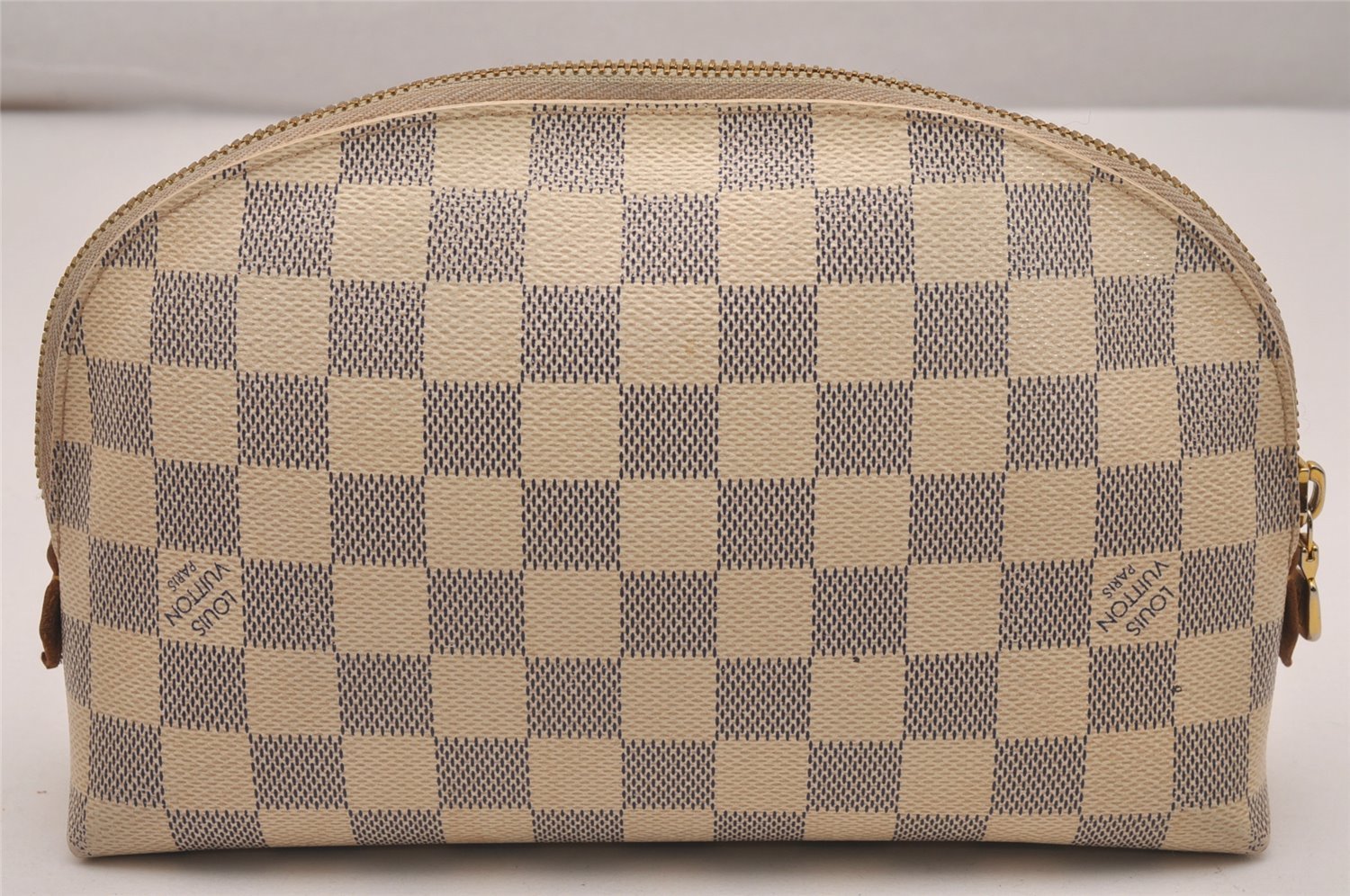 Authentic Louis Vuitton Damier Azur Pochette Cosmetic GM Pouch N23346 LV 5218J
