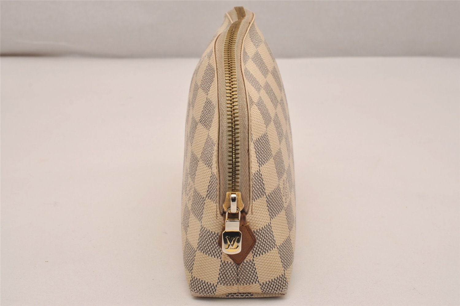 Authentic Louis Vuitton Damier Azur Pochette Cosmetic GM Pouch N23346 LV 5218J