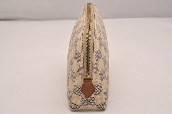 Authentic Louis Vuitton Damier Azur Pochette Cosmetic GM Pouch N23346 LV 5218J