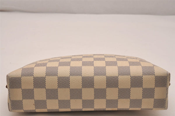 Authentic Louis Vuitton Damier Azur Pochette Cosmetic GM Pouch N23346 LV 5218J
