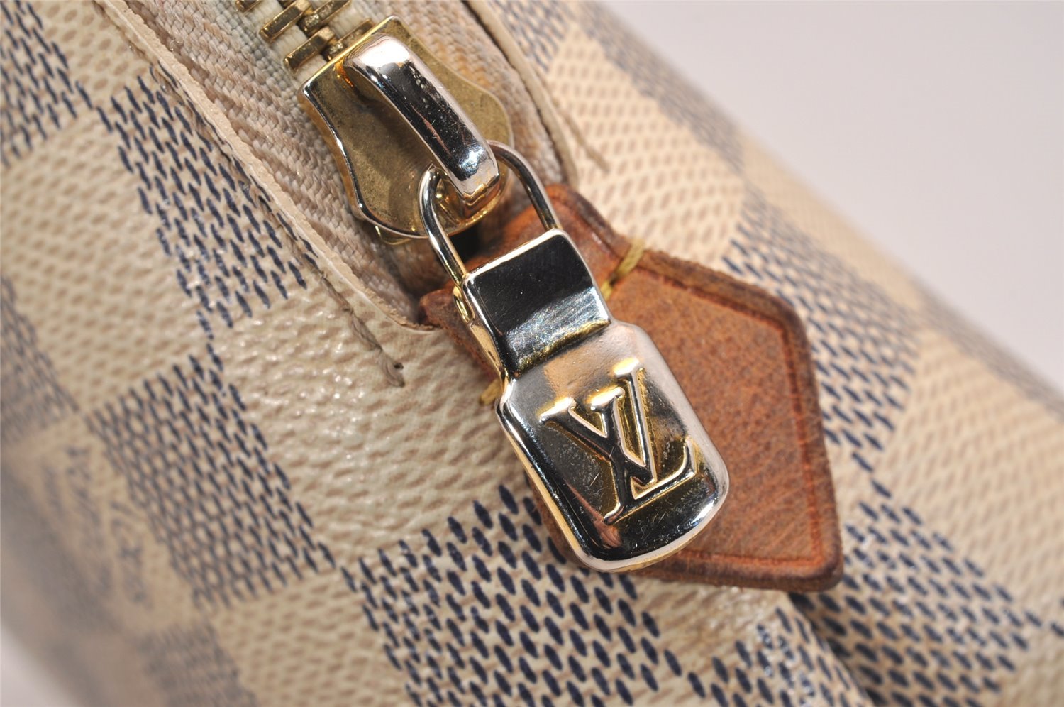 Authentic Louis Vuitton Damier Azur Pochette Cosmetic GM Pouch N23346 LV 5218J
