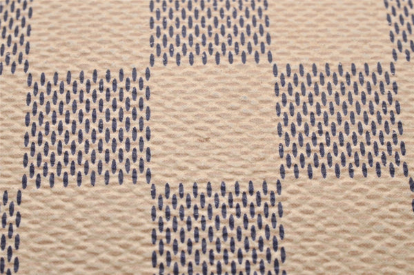 Authentic Louis Vuitton Damier Azur Pochette Cosmetic GM Pouch N23346 LV 5218J