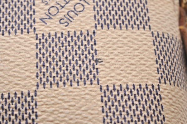 Authentic Louis Vuitton Damier Azur Pochette Cosmetic GM Pouch N23346 LV 5218J