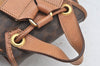 Authentic CELINE Macadam Blason Pattern Backpack PVC Leather Brown 5218K