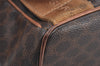 Authentic CELINE Macadam Blason Pattern Backpack PVC Leather Brown 5218K