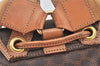 Authentic CELINE Macadam Blason Pattern Backpack PVC Leather Brown 5218K