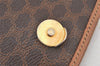 Authentic CELINE Macadam Blason Pattern Backpack PVC Leather Brown 5218K