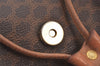 Authentic CELINE Macadam Blason Pattern Backpack PVC Leather Brown 5218K