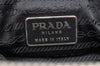 Authentic PRADA TESSUTO METALLO Nylon Leather Shoulder Bag B6542 Black 5219I