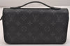 Authentic Louis Vuitton Monogram Eclipse Zippy XL Wallet M61698 LV 5219J