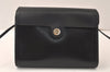 Authentic Christian Dior Shoulder Cross Body Bag Purse Leather Black 5219K