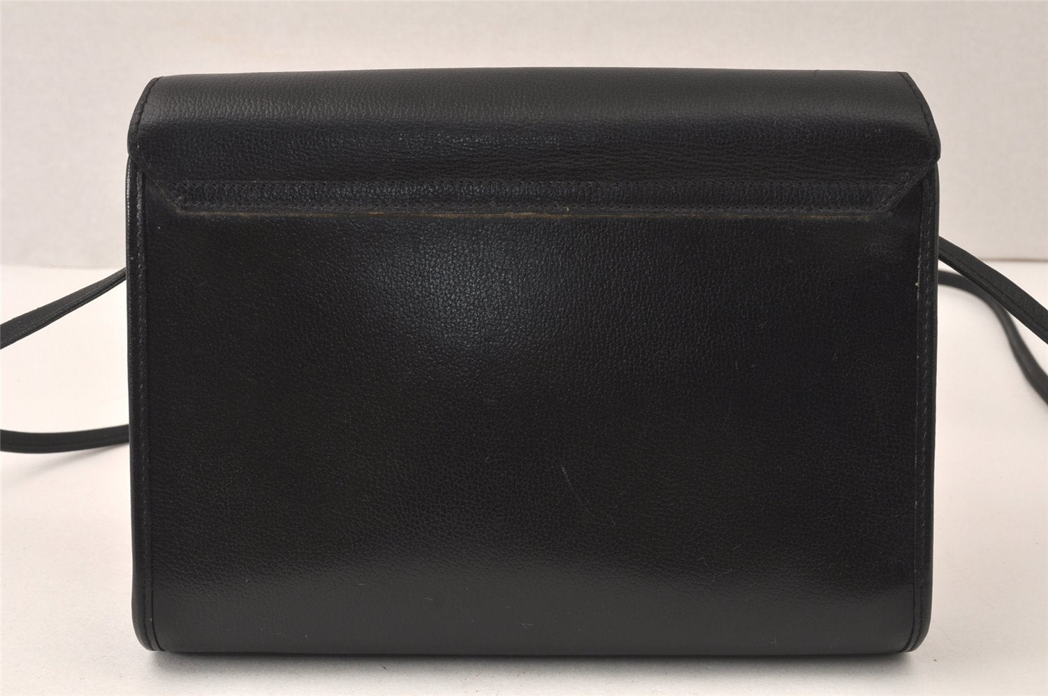 Authentic Christian Dior Shoulder Cross Body Bag Purse Leather Black 5219K