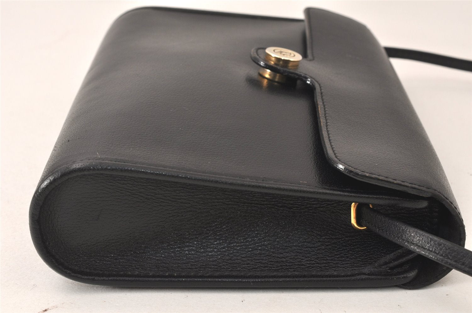 Authentic Christian Dior Shoulder Cross Body Bag Purse Leather Black 5219K
