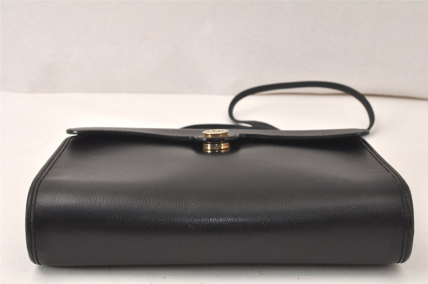 Authentic Christian Dior Shoulder Cross Body Bag Purse Leather Black 5219K