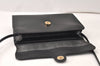 Authentic Christian Dior Shoulder Cross Body Bag Purse Leather Black 5219K