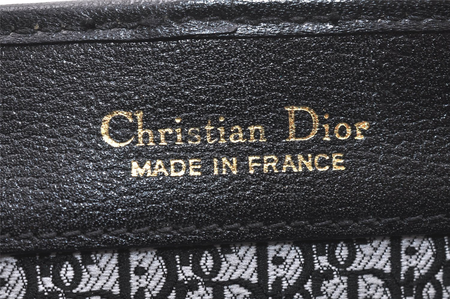 Authentic Christian Dior Shoulder Cross Body Bag Purse Leather Black 5219K