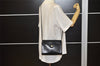 Authentic Christian Dior Shoulder Cross Body Bag Purse Leather Black 5219K