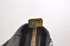 Authentic Salvatore Ferragamo Gancini Vintage Leather Hand Tote Bag Black 5220J
