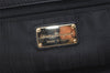 Authentic Salvatore Ferragamo Gancini Vintage Leather Hand Tote Bag Black 5220J