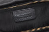 Authentic Salvatore Ferragamo Gancini Vintage Leather Hand Tote Bag Black 5220J