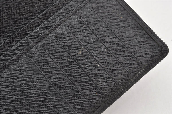 Authentic Louis Vuitton Epi Portefeuille Brazza Wallet Black M60622 LV 5220K