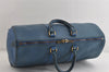 Authentic Louis Vuitton Epi Keepall 45 Boston Travel Bag Blue M42975 LV 5222I