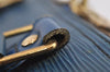 Authentic Louis Vuitton Epi Keepall 45 Boston Travel Bag Blue M42975 LV 5222I