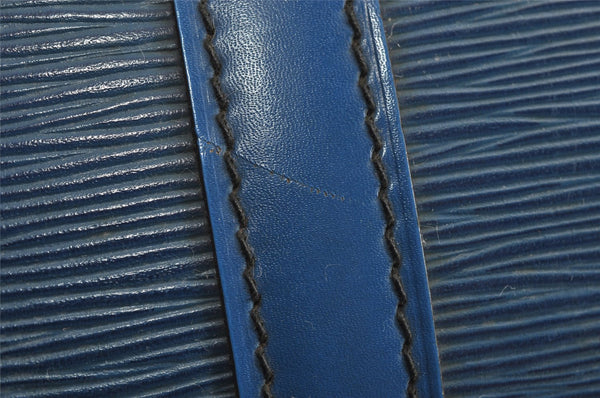 Authentic Louis Vuitton Epi Keepall 45 Boston Travel Bag Blue M42975 LV 5222I
