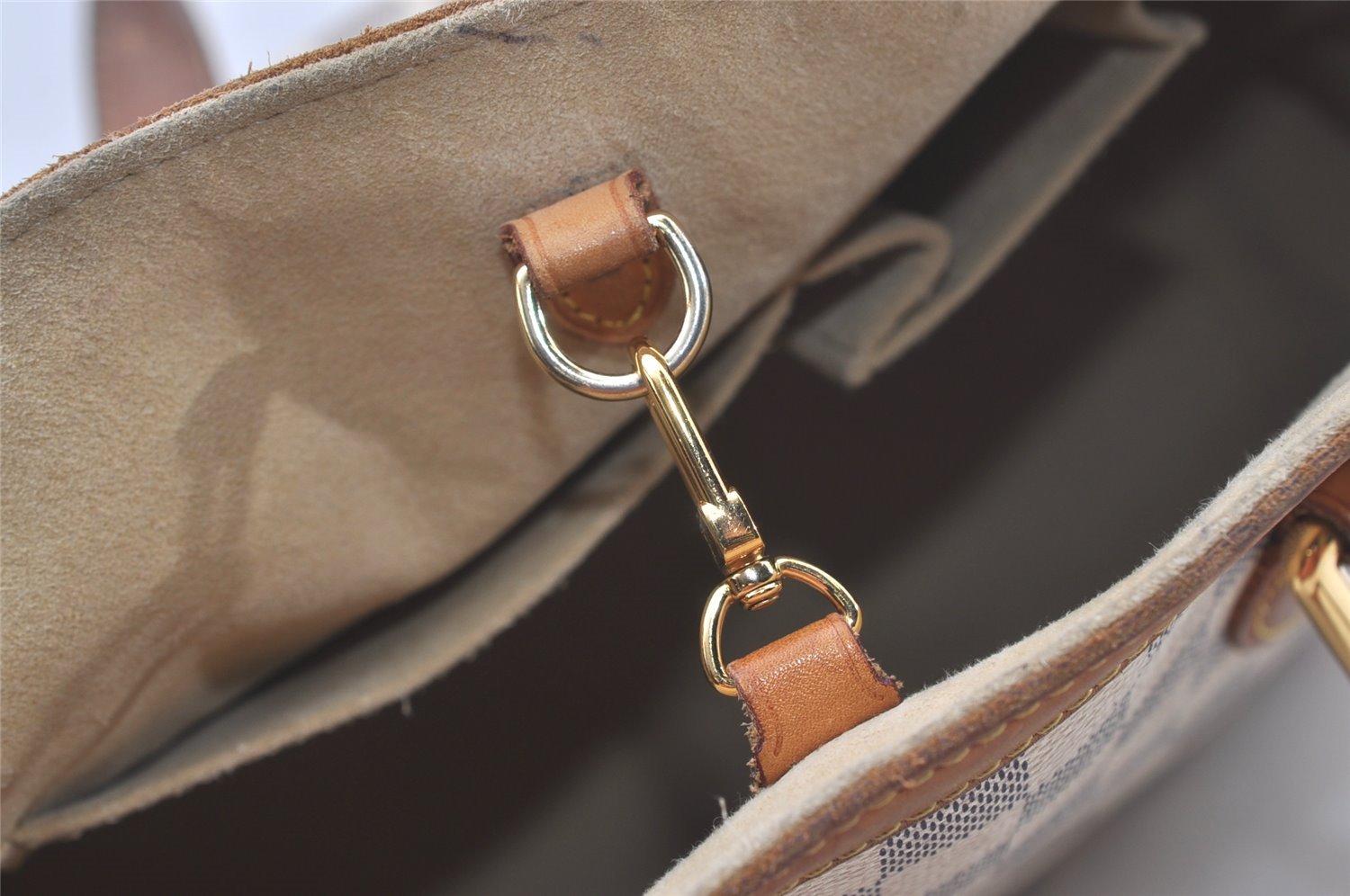 Authentic Louis Vuitton Damier Azur Hampstead PM N51207 Shoulder Tote Bag 5223I