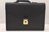 Auth Louis Vuitton Epi Serviette Ambassadeur Black Briefcase M54412 LV 5223K