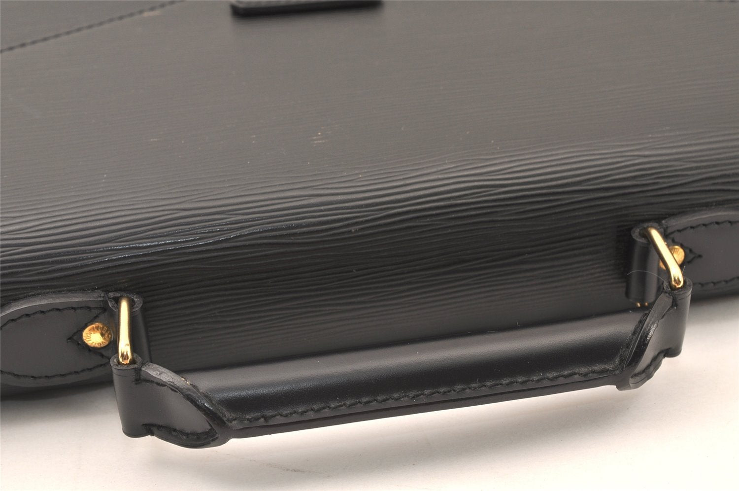Auth Louis Vuitton Epi Serviette Ambassadeur Black Briefcase M54412 LV 5223K