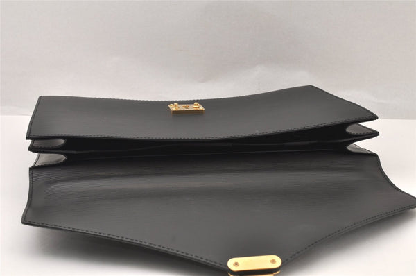 Auth Louis Vuitton Epi Serviette Ambassadeur Black Briefcase M54412 LV 5223K
