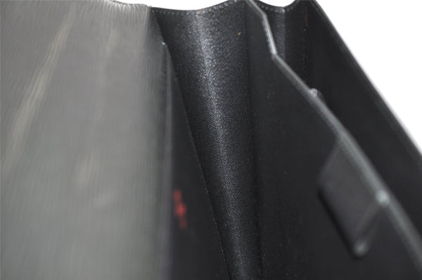 Auth Louis Vuitton Epi Serviette Ambassadeur Black Briefcase M54412 LV 5223K