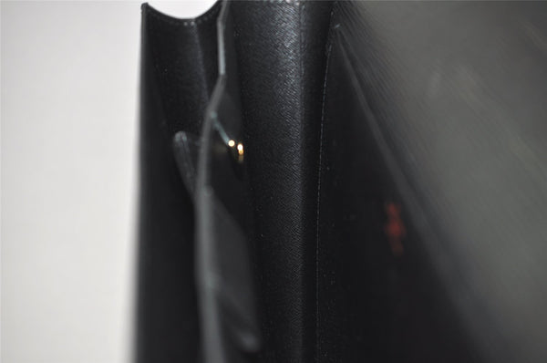 Auth Louis Vuitton Epi Serviette Ambassadeur Black Briefcase M54412 LV 5223K