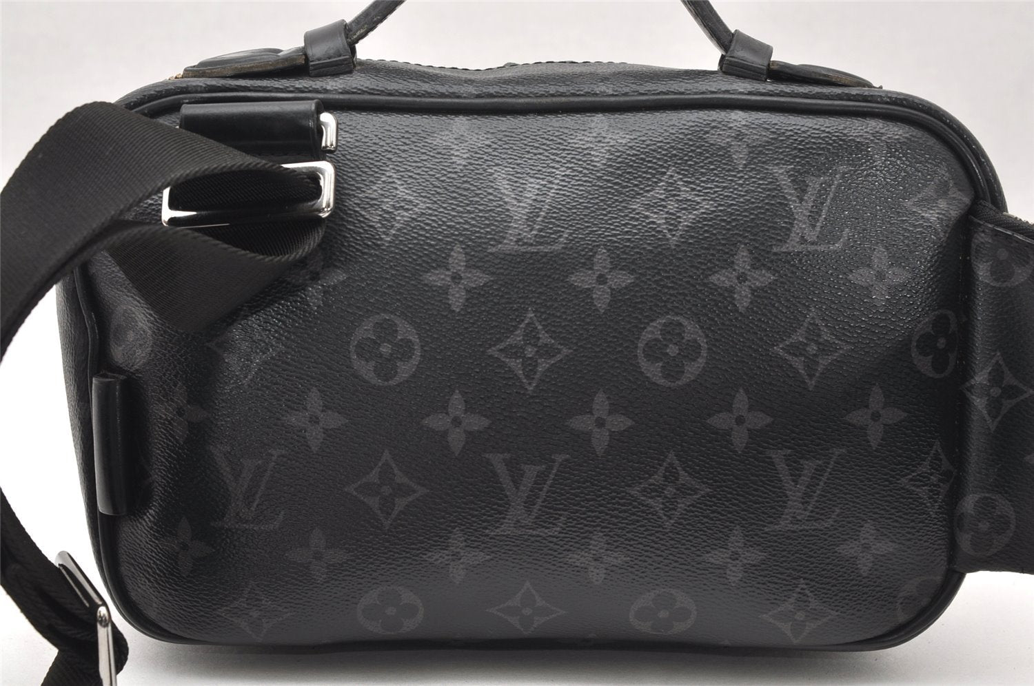 Authentic Louis Vuitton Monogram Eclipse Bum Bag Waist Bag Black M42906 LV 5224K