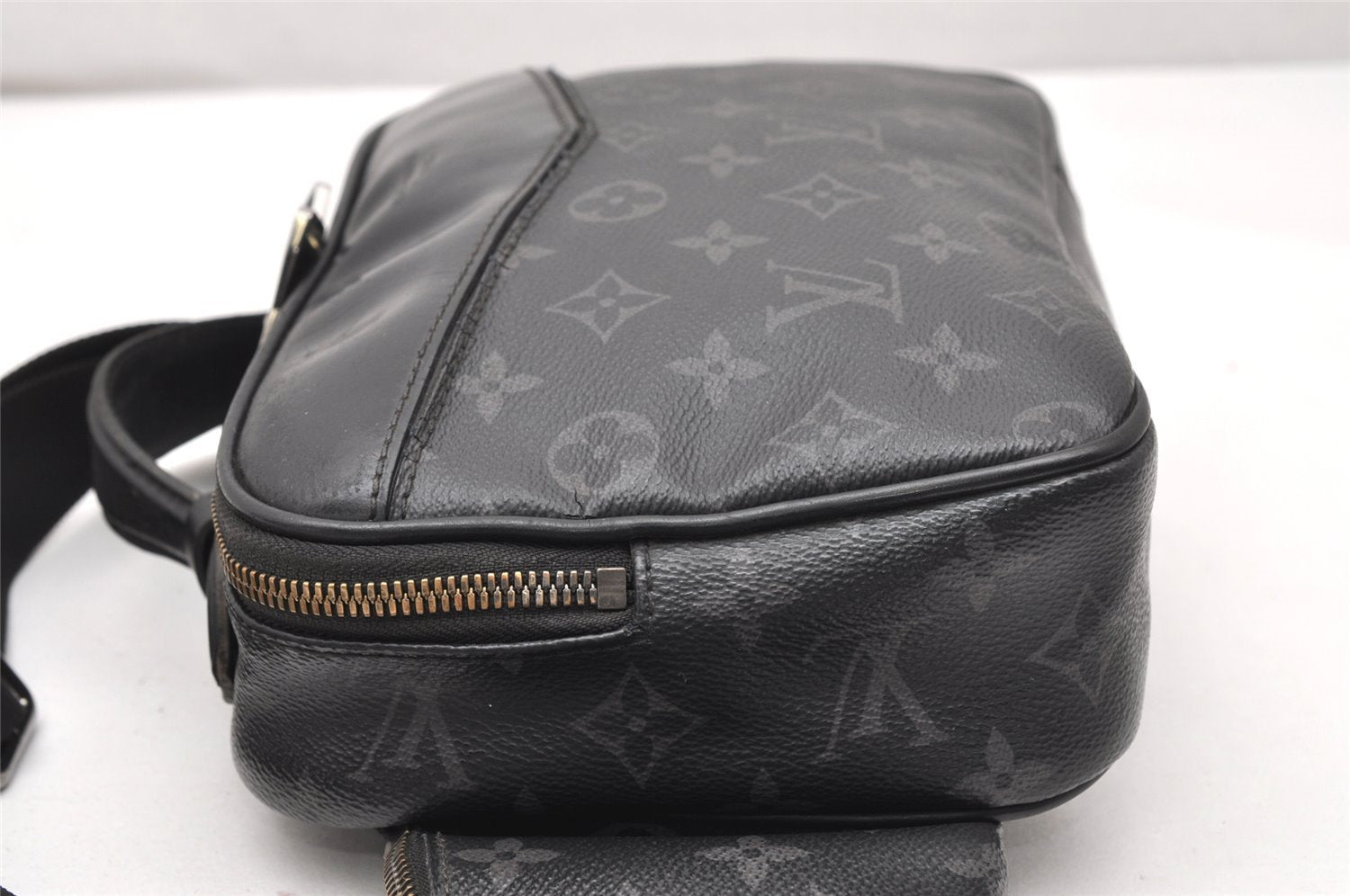 Authentic Louis Vuitton Monogram Eclipse Bum Bag Waist Bag Black M42906 LV 5224K