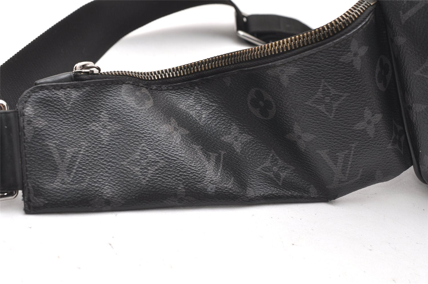 Authentic Louis Vuitton Monogram Eclipse Bum Bag Waist Bag Black M42906 LV 5224K