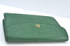 Authentic Louis Vuitton Epi Montaigne 23 Clutch Hand Bag Green M52664 LV 5226H