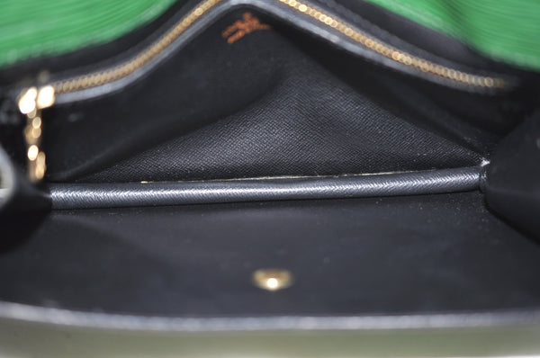 Authentic Louis Vuitton Epi Montaigne 23 Clutch Hand Bag Green M52664 LV 5226H