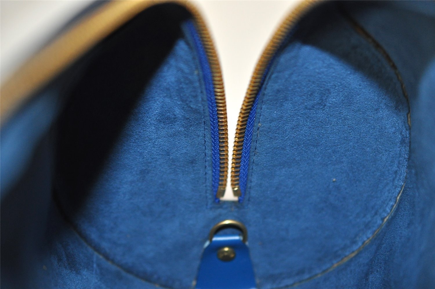 Authentic Louis Vuitton Epi Soufflot Hand Bag Blue M52225 LV 5226I