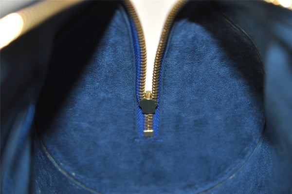 Authentic Louis Vuitton Epi Soufflot Hand Bag Blue M52225 LV 5226I