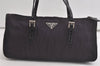 Authentic PRADA Vintage Nylon Tessuto Enamel Hand Bag Pouch Purse Purple 5228K