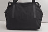 Authentic GUCCI Vintage Shoulder Tote Bag Nylon Leather 0190493 Black 5229K