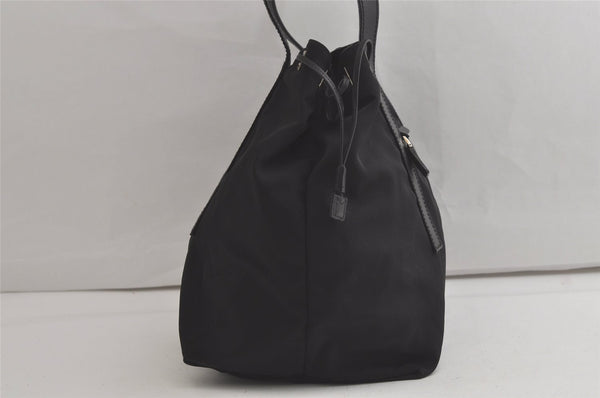 Authentic GUCCI Vintage Shoulder Tote Bag Nylon Leather 0190493 Black 5229K
