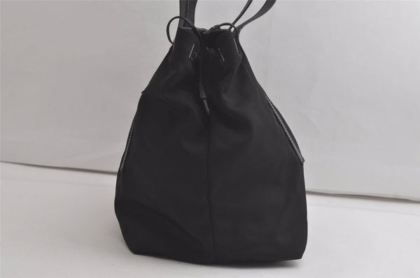 Authentic GUCCI Vintage Shoulder Tote Bag Nylon Leather 0190493 Black 5229K